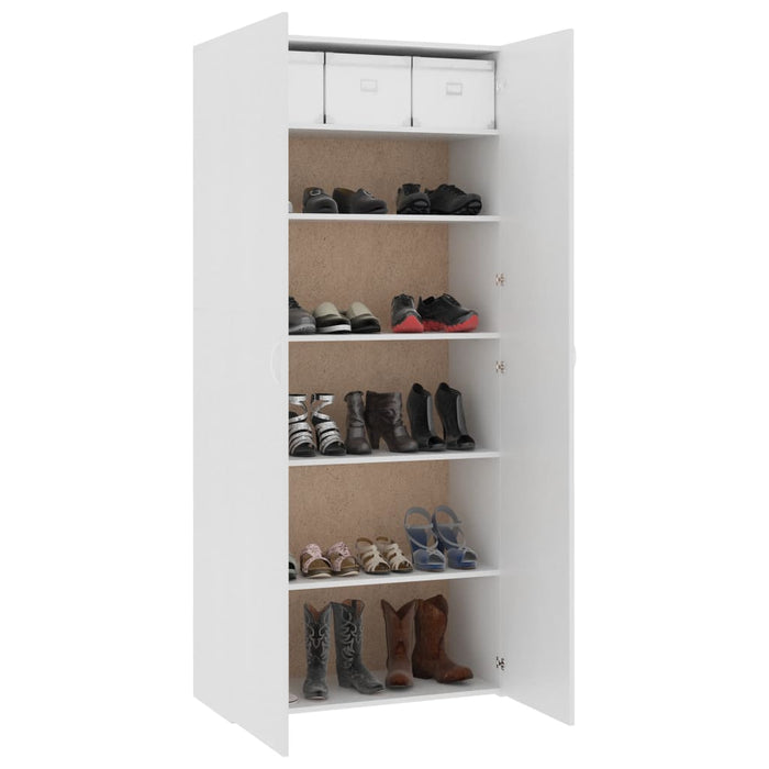 Pantofar, alb, 80x35,5x180 cm, lemn prelucrat - WALTI WALTI