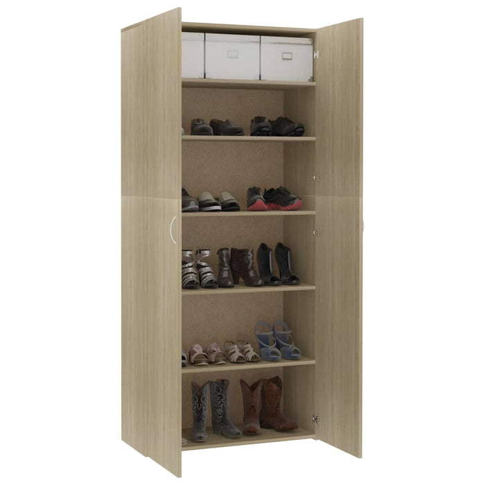 Pantofar, stejar sonoma, 80x35,5x180 cm, lemn prelucrat - WALTI WALTI