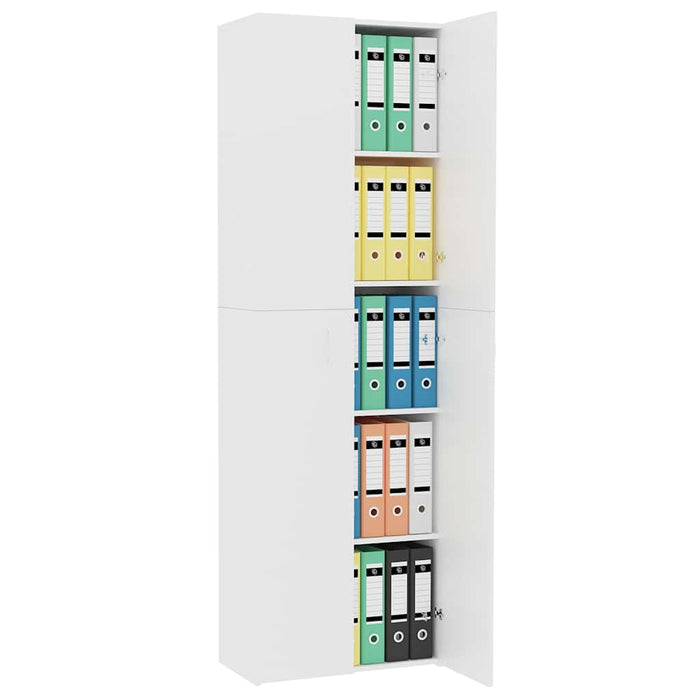 Dulap de birou, alb, 60x32x190 cm, lemn prelucrat - WALTI WALTI