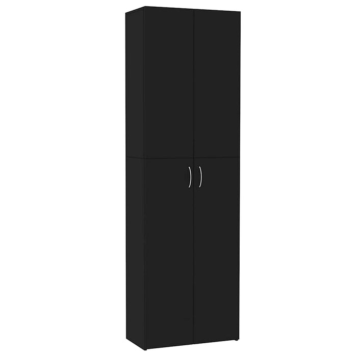 Dulap de birou, negru, 60x32x190 cm, lemn prelucrat WALTI