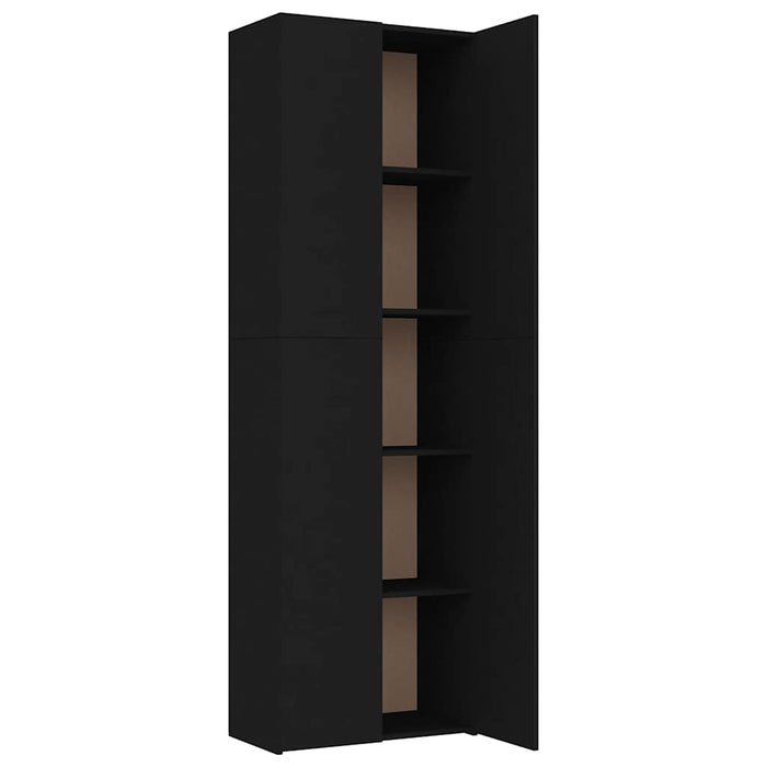 Dulap de birou, negru, 60x32x190 cm, lemn prelucrat WALTI