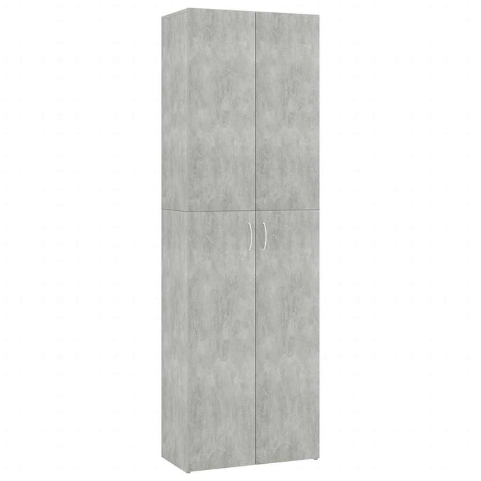 Dulap de birou, gri beton, 60x32x190 cm, lemn prelucrat WALTI
