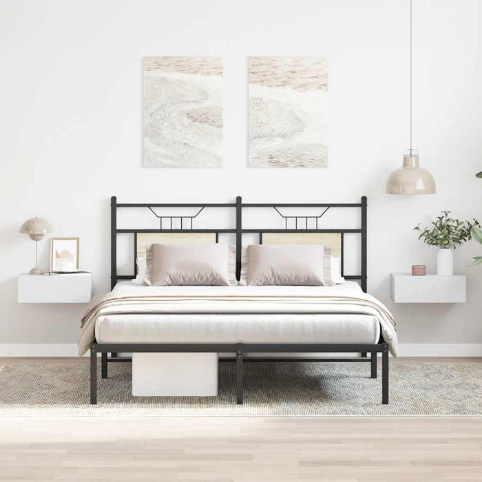 Noptiere suspendate, 2 buc., alb, 40x30x15 cm, lemn prelucrat - WALTI WALTI