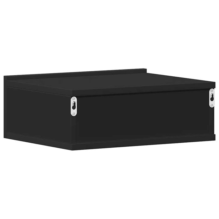 Noptiere suspendate, 2 buc., negru, 40x30x15 cm, lemn prelucrat WALTI