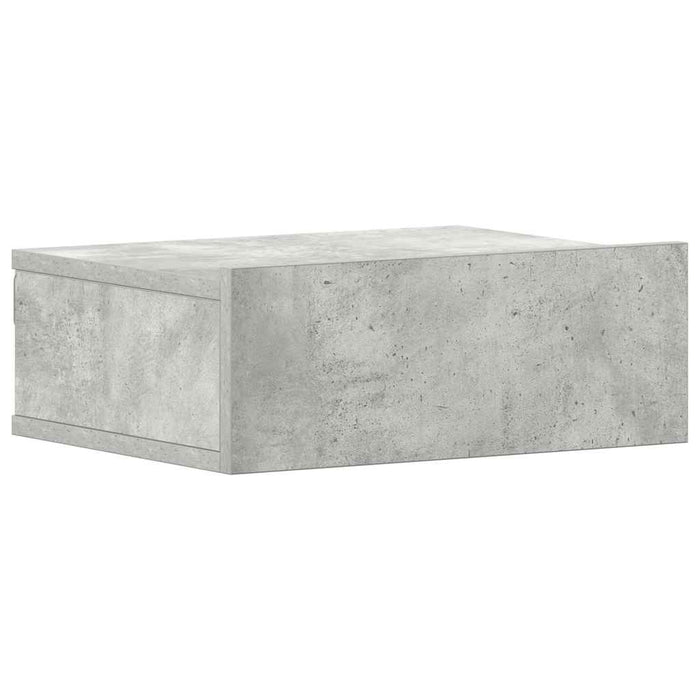 Noptieră suspendată, gri beton, 40x30x15 cm, lemn prelucrat - WALTI WALTI