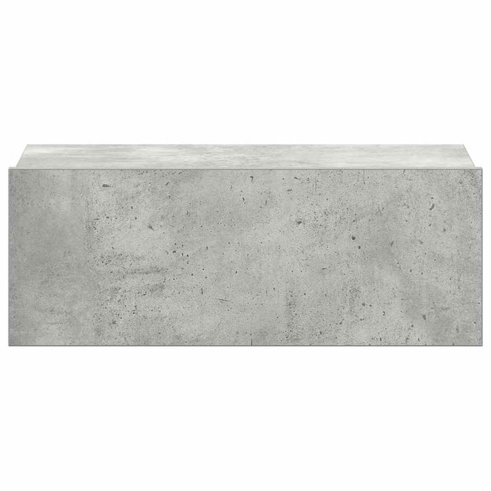 Noptieră suspendată, gri beton, 40x30x15 cm, lemn prelucrat - WALTI WALTI