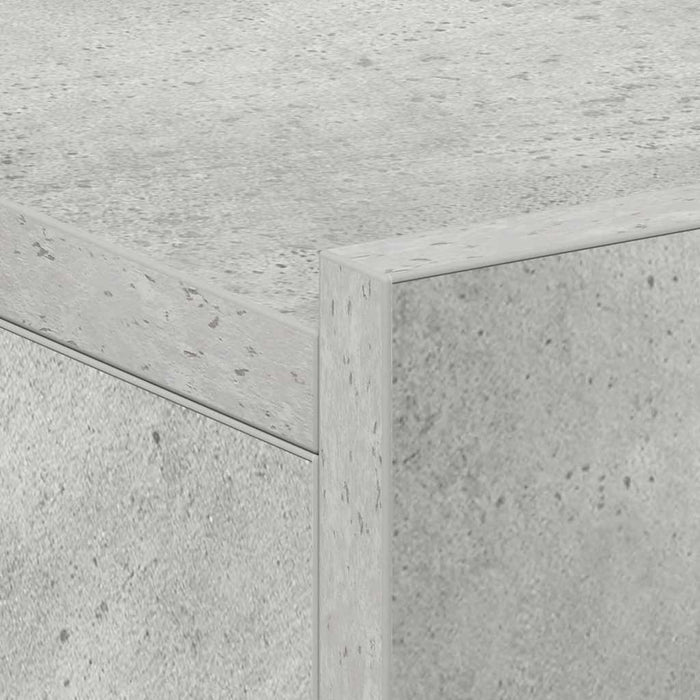 Noptieră suspendată, gri beton, 40x30x15 cm, lemn prelucrat - WALTI WALTI