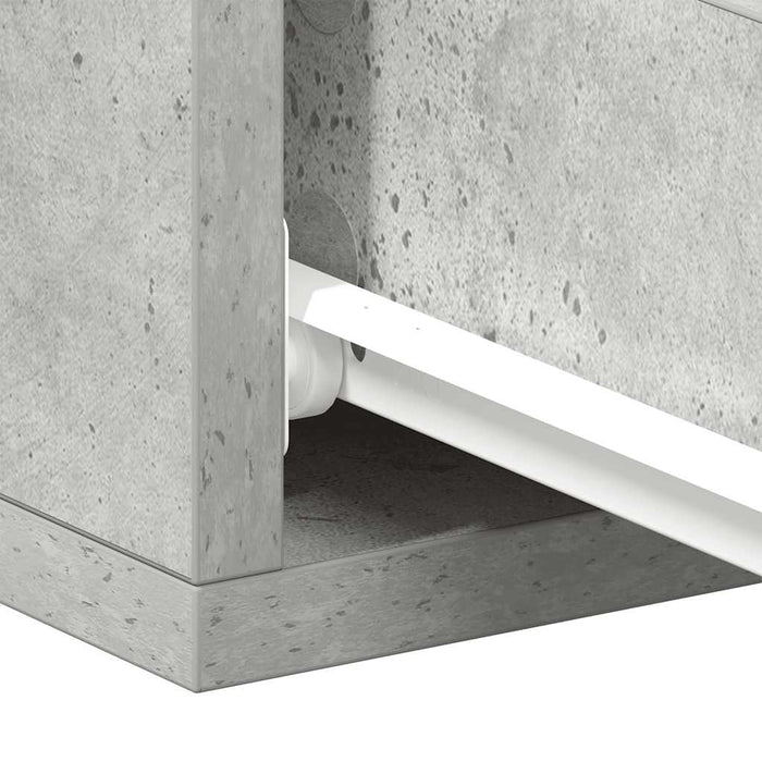 Noptieră suspendată, gri beton, 40x30x15 cm, lemn prelucrat - WALTI WALTI