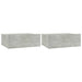 Noptiere suspendate 2 buc. gri beton 40x30x15 cm lemn prelucrat - WALTI WALTI