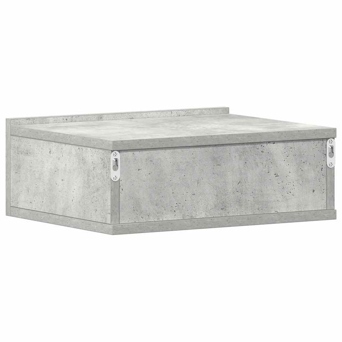 Noptiere suspendate 2 buc. gri beton 40x30x15 cm lemn prelucrat - WALTI WALTI