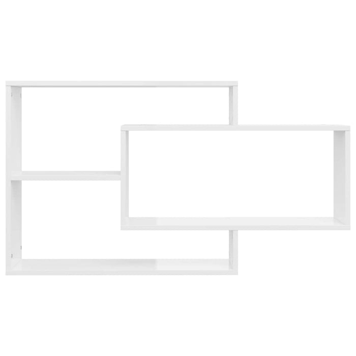 Rafturi de perete alb extralucios 104x20x58,5 cm lemn prelucrat WALTI