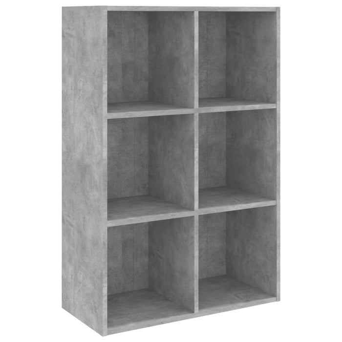 Bibliotecă/Servantă, gri beton, 66x30x98 cm, PAL - WALTI WALTI