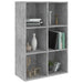 Bibliotecă/Servantă, gri beton, 66x30x98 cm, PAL - WALTI WALTI