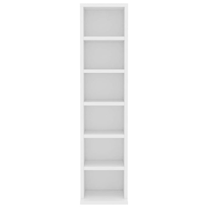 Dulap CD-uri, alb, 21x20x88 cm, lemn compozit - WALTI WALTI