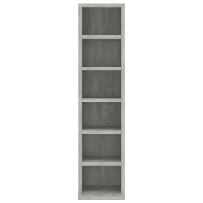 Dulap CD-uri, gri beton, 21x20x88 cm, lemn compozit - WALTI WALTI