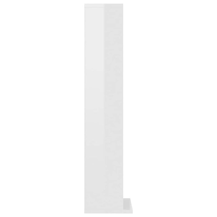 Dulap CD-uri, alb extralucios, 21x20x88 cm, lemn compozit WALTI