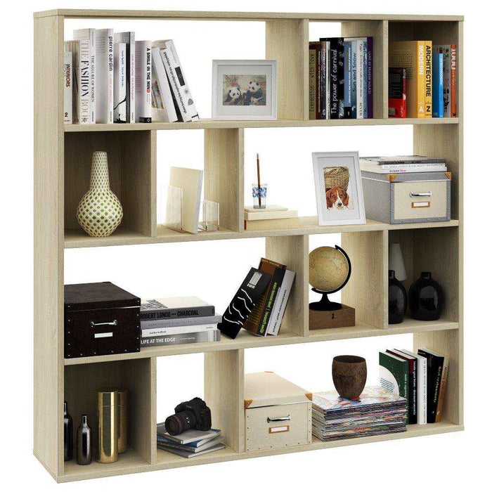 Separator cameră/Bibliotecă, stejar Sonoma, 110x24x110 cm, PAL WALTI