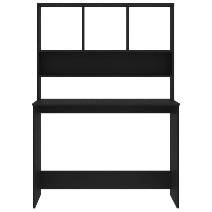 Birou cu rafturi, negru, 110x45x157 cm, PAL - WALTI WALTI