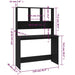 Birou cu rafturi, negru, 110x45x157 cm, PAL - WALTI WALTI