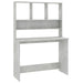 Birou cu rafturi, gri beton, 110x45x157 cm, PAL - WALTI WALTI