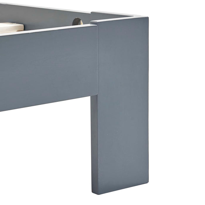 Cadru de pat, gri, 100 x 200 cm, lemn masiv de pin WALTI