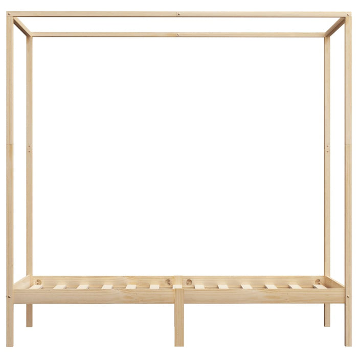 Cadru pat cu baldachin, 100x200 cm, lemn masiv de pin - WALTI WALTI