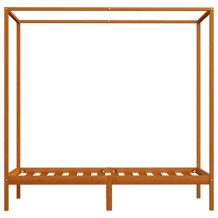 Cadru pat cu baldachin, maro miere, 90x200cm, lemn masiv pin - WALTI WALTI