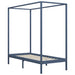 Cadru pat cu baldachin, gri, 100x200 cm, lemn masiv de pin - WALTI WALTI