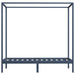 Cadru pat cu baldachin, gri, 100x200 cm, lemn masiv de pin - WALTI WALTI