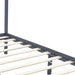 Cadru pat cu baldachin, gri, 100x200 cm, lemn masiv de pin - WALTI WALTI