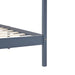 Cadru pat cu baldachin, gri, 100x200 cm, lemn masiv de pin - WALTI WALTI