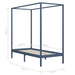 Cadru pat cu baldachin, gri, 100x200 cm, lemn masiv de pin - WALTI WALTI