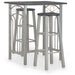 Set mobilier de bar, 3 piese, negru, lemn și oțel - WALTI WALTI