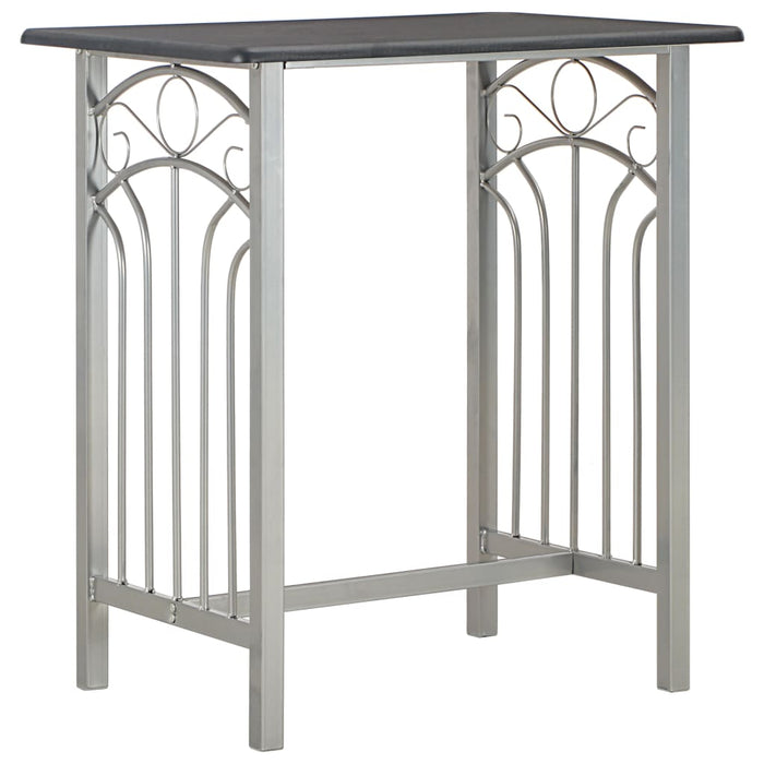Set mobilier de bar, 3 piese, negru, lemn și oțel - WALTI WALTI