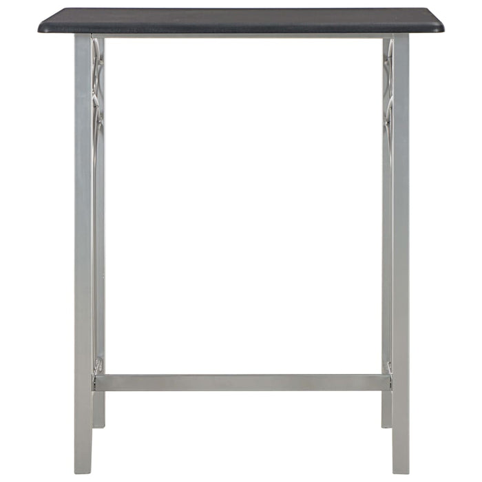 Set mobilier de bar, 3 piese, negru, lemn și oțel - WALTI WALTI