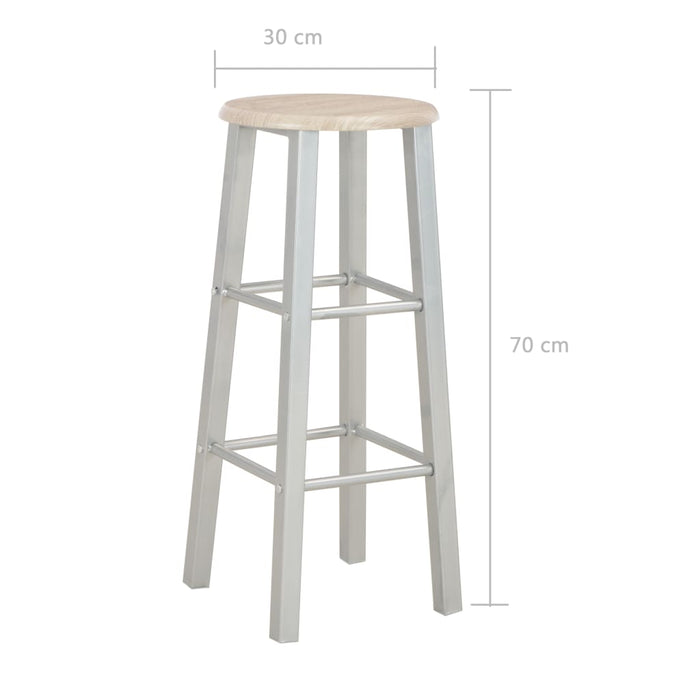 Set mobilier de bar, 3 piese, lemn și oțel - WALTI WALTI