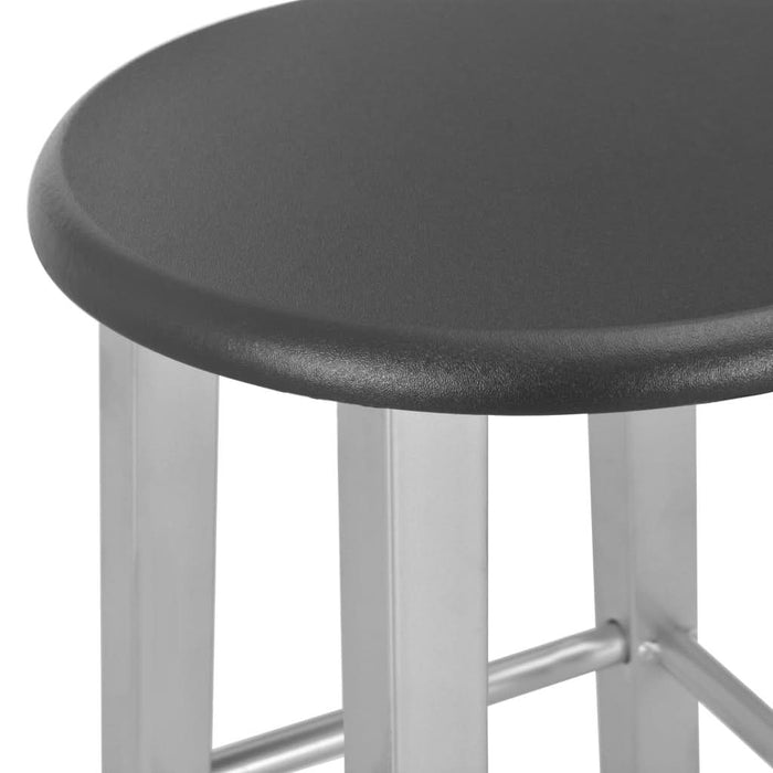 Scaune de bar, 2 buc., argintiu, MDF - WALTI WALTI