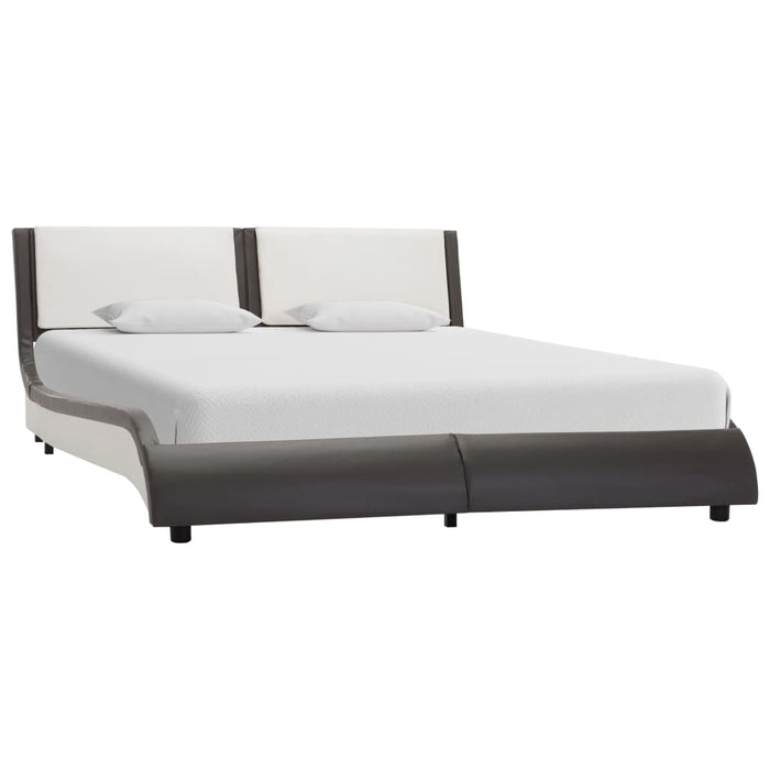 Cadru de pat cu LED fără saltea gri și alb 120x190 cm - WALTI WALTI