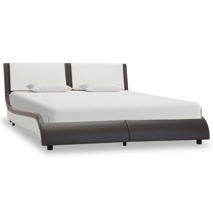 Cadru de pat cu LED fără saltea gri și alb 120x190 cm - WALTI WALTI