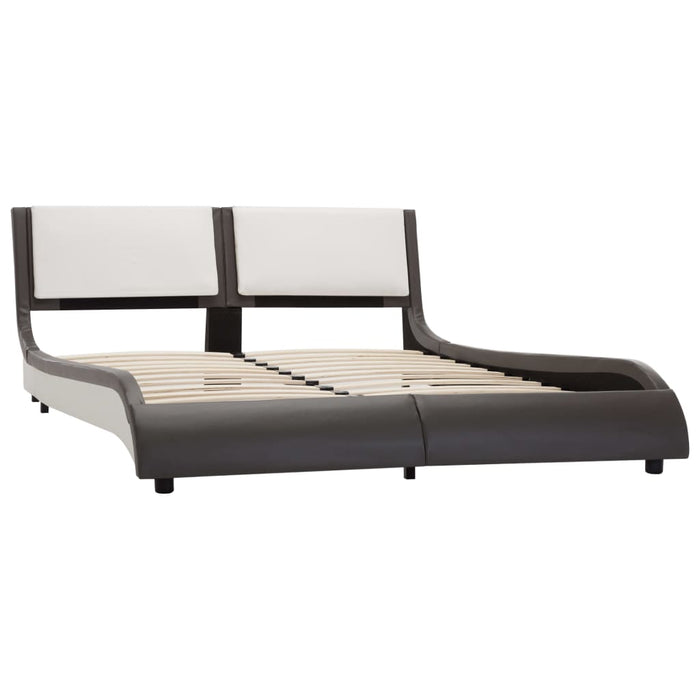 Cadru de pat cu LED fără saltea gri și alb 120x190 cm - WALTI WALTI