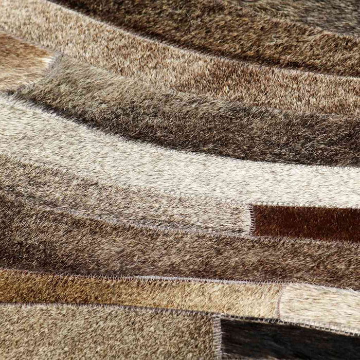 Covor piele cu păr natural, mozaic, gri/argintiu, 80 x 150 cm WALTI