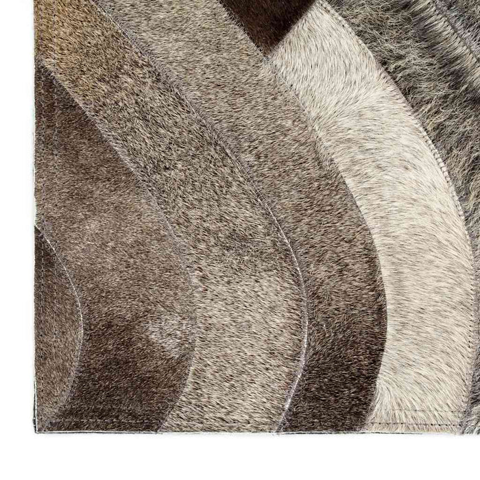 Covor piele cu păr natural, mozaic, gri/argintiu, 160 x 230 cm WALTI