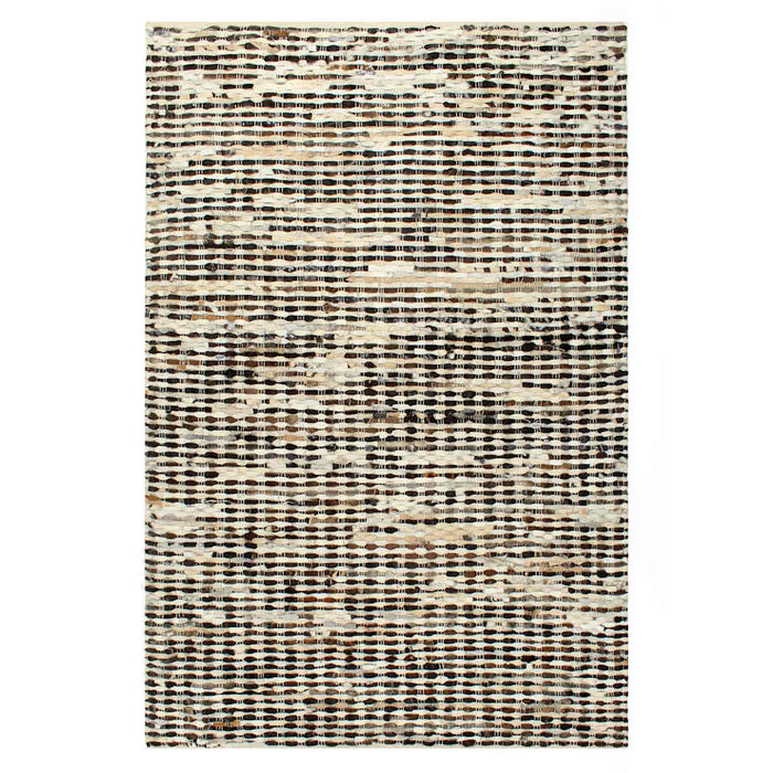 Covor piele cu păr natural, negru și alb, 160 x 230 cm WALTI