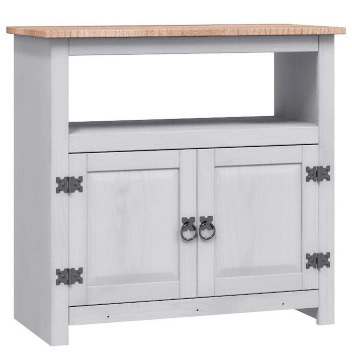 Comodă TV, gri, 80 x 43 x 78 cm, pin mexican, gama Corona WALTI