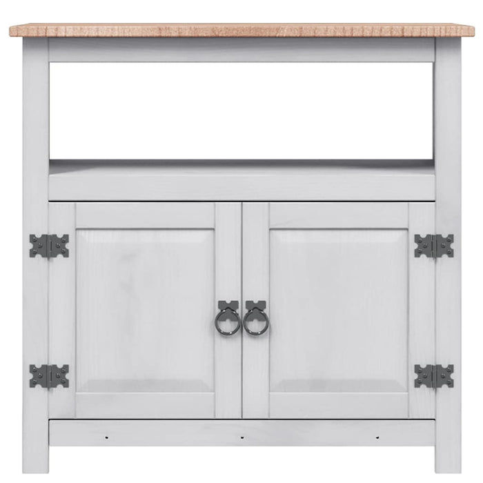 Comodă TV, gri, 80 x 43 x 78 cm, pin mexican, gama Corona WALTI