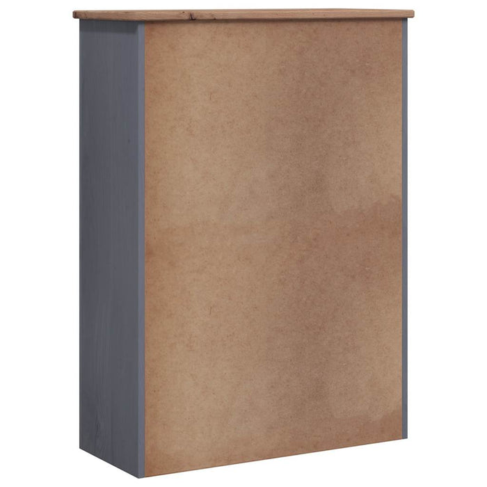 Bibliotecă, gri, 80x35x110 cm, lemn masiv de pin, gama Panama WALTI