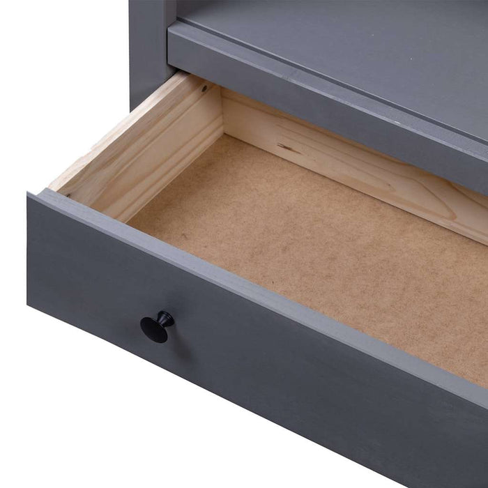 Bibliotecă, gri, 80x35x110 cm, lemn masiv de pin, gama Panama WALTI