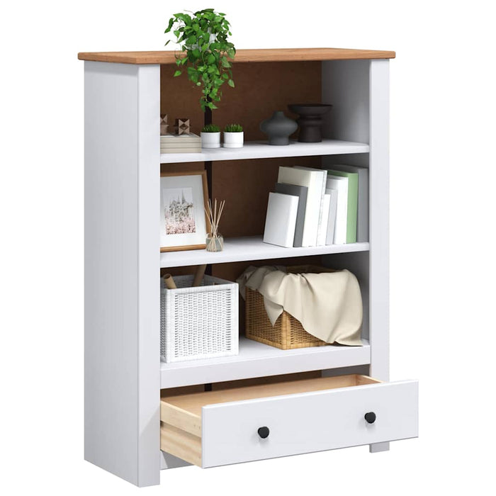 Bibliotecă, alb, 80x35x110 cm, lemn masiv de pin, gama Panama - WALTI WALTI