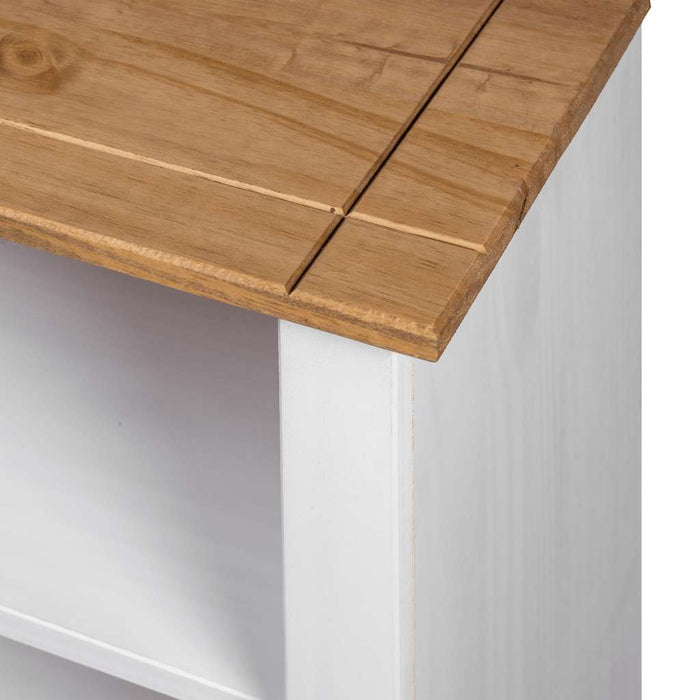 Bibliotecă, alb, 80x35x110 cm, lemn masiv de pin, gama Panama - WALTI WALTI