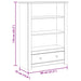 Bibliotecă, alb, 80x35x110 cm, lemn masiv de pin, gama Panama - WALTI WALTI